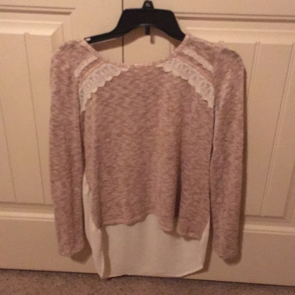 Pink sparkly shirt with detail